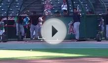 Miguel Cabrera Detroit Tigers BP Home Run Angel Stadium 9-8-12