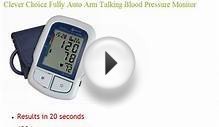 Talking Blood Pressure Monitor Clever Choice Fully Auto Arm