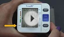 Wrist Blood Pressure Monitor - TempIR - Using Memory